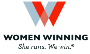 Women Winning. She runs. We win.